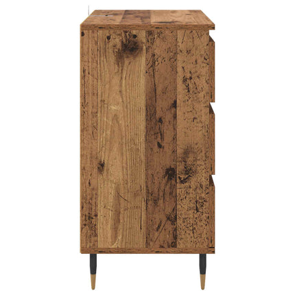 Sideboard med låda Gammalt trä 60 x 35 x 70 cm Konstruerat trä