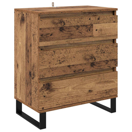 Sideboard med låda Gammalt trä 60 x 35 x 70 cm Konstruerat trä