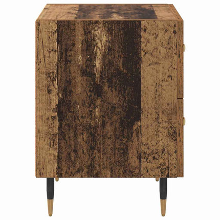 Nattduksbord med låda 2 pcs Gammalt trä 40 x 35 x 47,5 cm