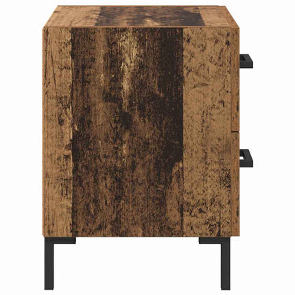 Nattduksbord 2 st Gammalt trä 40 x 35 x 47,5 cm Konstruerat trä