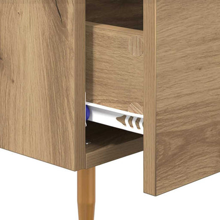 Sängbord med låda 2 pcs Brun 40 x 35 x 47,5 cm Konstruerat trä