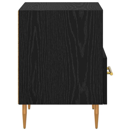 Sängbord med låda Svart 40 x 35 x 47,5 cm Konstruerat trä