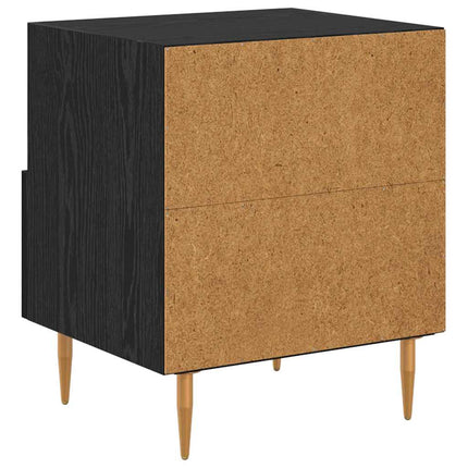 Sängbord med låda 2 pcs Svart 40 x 35 x 47,5 cm Konstruerat trä