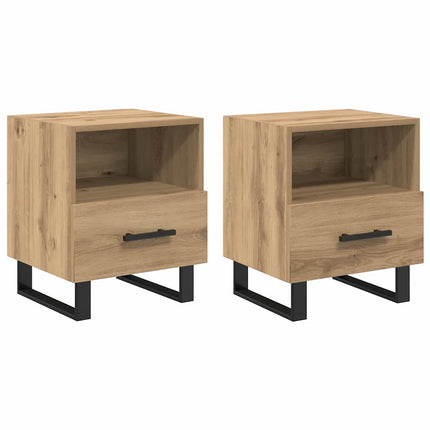 Nattduksbord 2 pcs Artisan Ek 40 x 35 x 47,5 cm Konstruerat trä