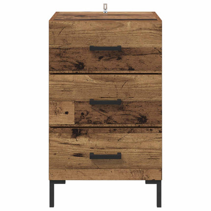 Nattduksbord Gammalt trä 40 x 40 x 66 cm Konstruerat trä