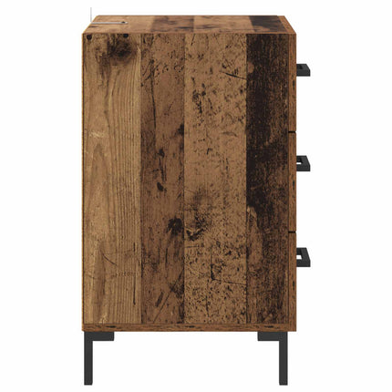 Nattduksbord Gammalt trä 40 x 40 x 66 cm Konstruerat trä