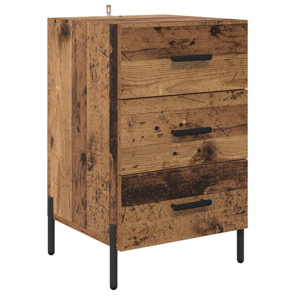 Nattduksbord Gammalt trä 40 x 40 x 66 cm Konstruerat trä