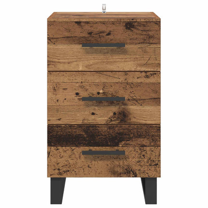 Nattduksbord Gammalt trä 40 x 40 x 66 cm Konstruerat trä