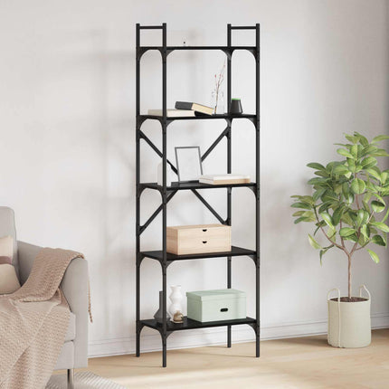 Bokhylla Svart Ek 56 x 32 x 174 cm Konstruerat trä