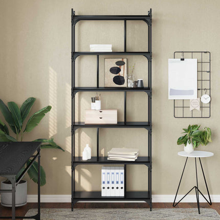 Bokhylla Svart ek 76 x 32 x 192 cm Konstruerat trä