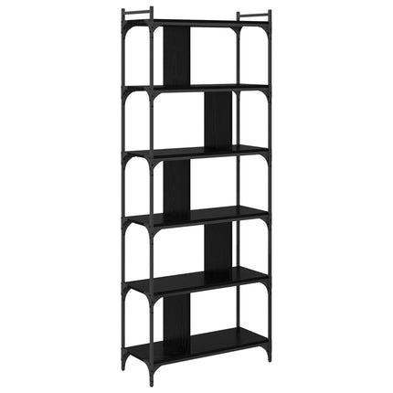Bokhylla Svart ek 76 x 32 x 192 cm Konstruerat trä