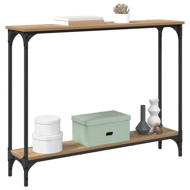 Konsolbord Artisan Ek 100 x 22,5 x 75 cm Konstruerat trä