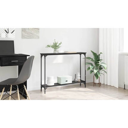 Konsolbord Svart Ek 100 x 22,5 x 75 cm Konstruerat trä