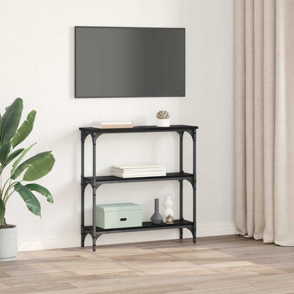Konsolbord Svart Ek 75 x 22,5 x 75 cm Konstruerat trä