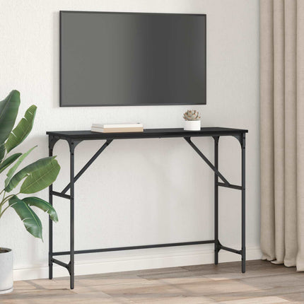 Konsolbord Svart Ek 100 x 32 x 75 cm Konstruerat trä