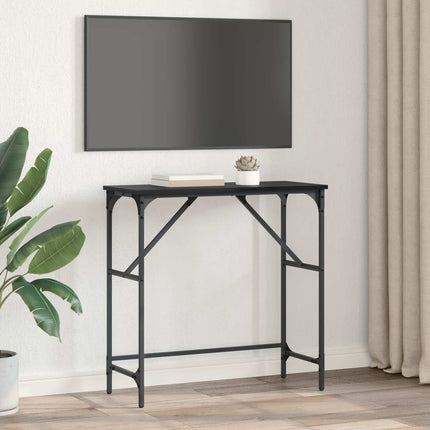 Konsolbord Svart Ek 75 x 32 x 75 cm Konstruerat trä