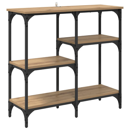 Konsolbord med hylla Artisan Ek 80 x 29 x 75 cm Konstruerat trä