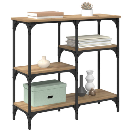Konsolbord med hylla Artisan Ek 80 x 29 x 75 cm Konstruerat trä
