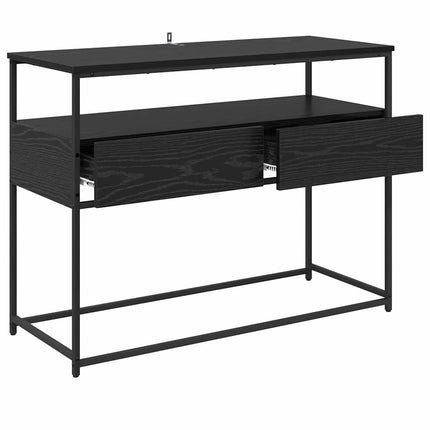 Konsolbord Svart Ek 100 x 40 x 75 cm Konstruerat trä