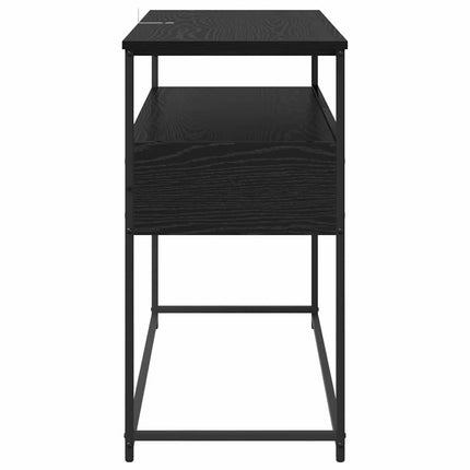 Konsolbord med låda Svart Ek 100 x 40 x 75 cm Konstruerat trä