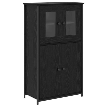 Skåp Svart Ek 62 x 32 x 106,5 cm Konstruerat trä