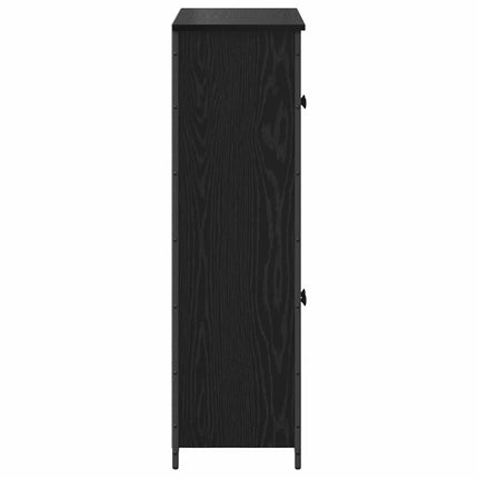 Skåp Svart Ek 62 x 32 x 106,5 cm Konstruerat trä