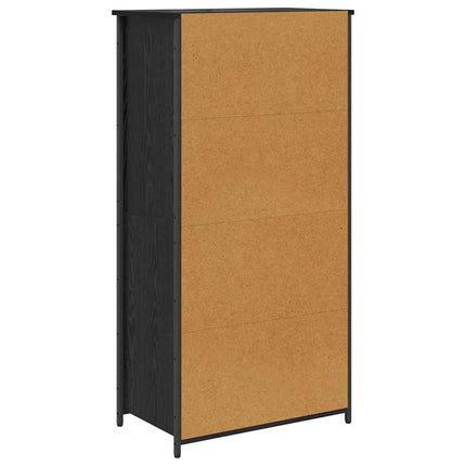 Skåp Svart Ek 62 x 36 x 121,5 cm Konstruerat trä