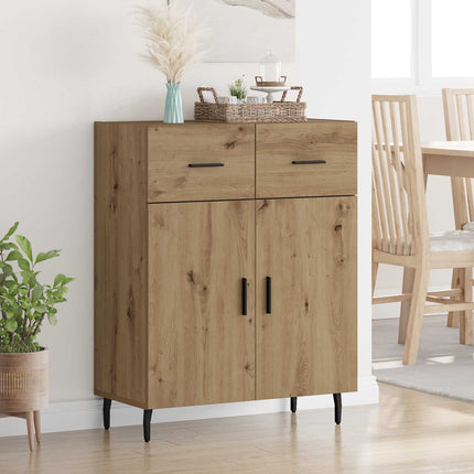 Sideboard med låda Artisan Ek 69,5 x 34 x 90 cm Konstruerat trä