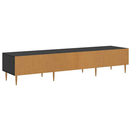 TV-skåp med låda Svart Ek 150 x 36 x 30 cm Konstruerat trä