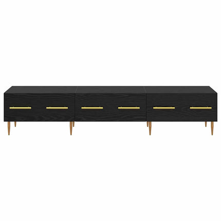 TV-skåp med låda Svart Ek 150 x 36 x 30 cm Konstruerat trä