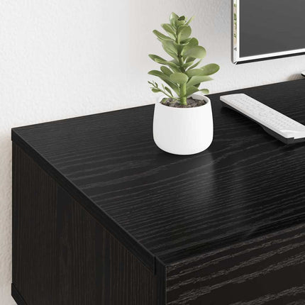 TV-skåp med låda Svart ek 150 x 36 x 30 cm Konstruerat trä