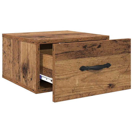 Nattduksbord 2 pcs Gammalt trä 35 x 35 x 20 cm Konstruerat trä