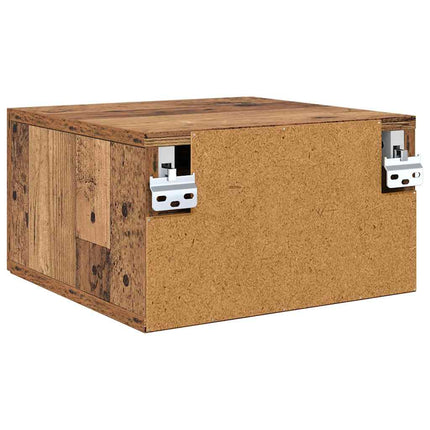 Nattduksbord 2 pcs Gammalt trä 35 x 35 x 20 cm Konstruerat trä
