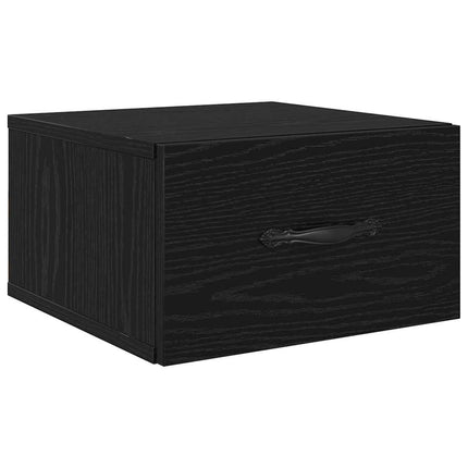 Nattduksbord 2 st Svart ek 35 x 35 x 20 cm Konstruerat trä