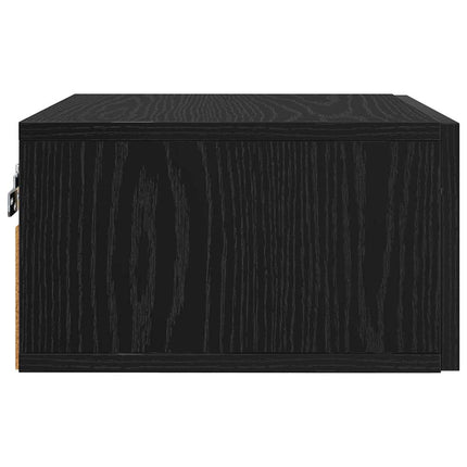 Nattduksbord 2 pcs Svart ek 35 x 35 x 20 cm Konstruerat trä