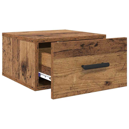 Nattduksbord 2 st 35 x 35 x 20 cm Konstruerat trä Gammalt trä