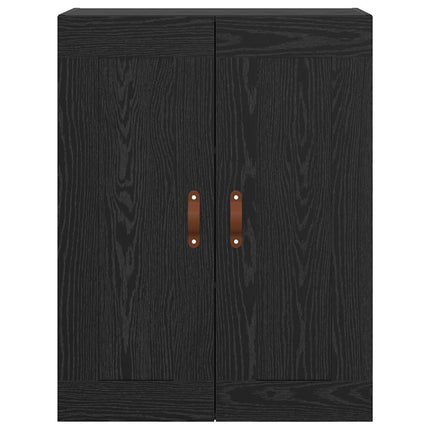 Väggskåp Svart Ek 69,5 x 34 x 90 cm Konstruerat trä