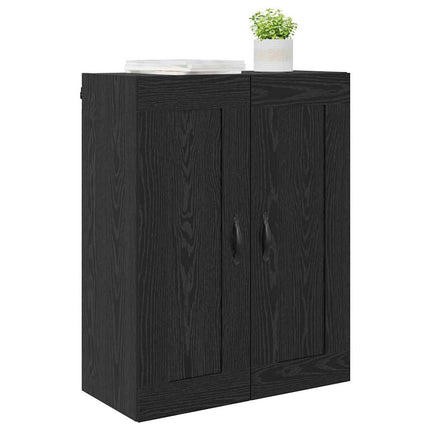 Väggskåp Svart Ek 69,5 x 34 x 90 cm Konstruerat trä