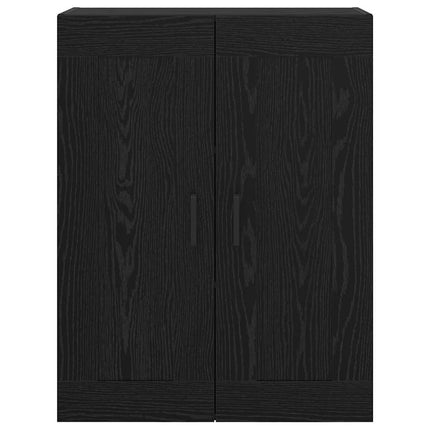 Väggskåp Svart Ek 69,5 x 34 x 90 cm Konstruerat trä