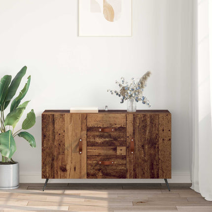 Sideboard med låda Gammalt trä 100 x 36 x 60 cm Konstruerat trä