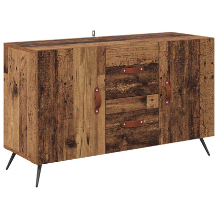 Sideboard med låda Gammalt trä 100 x 36 x 60 cm Konstruerat trä