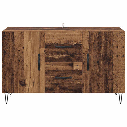 Sideboard med låda Gammalt trä 100 x 36 x 60 cm Konstruerat trä