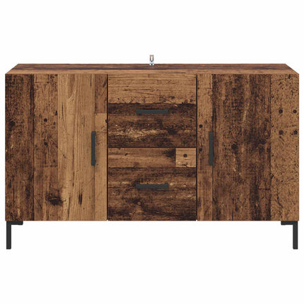 Sideboard med låda Gammalt trä 100 x 36 x 60 cm Konstruerat trä
