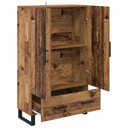 Skåp med låda Gammalt trä 69,5 x 30 x 115 cm Konstruerat trä