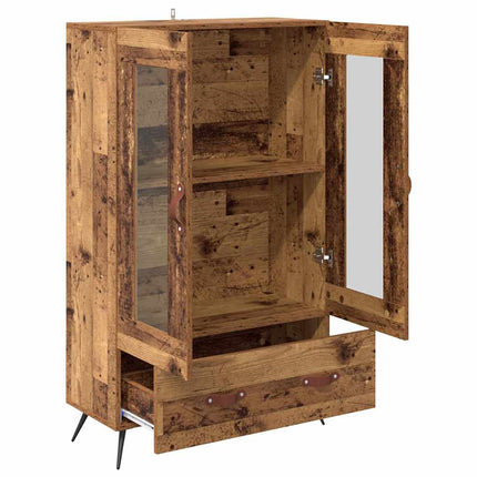 Skåp Gammalt trä 69,5 x 31 x 115 cm Konstruerat trä och glas