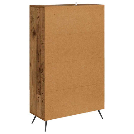 Skåp Gammalt trä 69,5 x 31 x 115 cm Konstruerat trä och glas