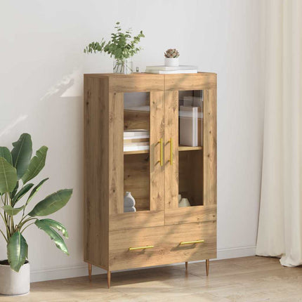 Skåp Artisan Ek 69,5 x 31 x 115 cm Konstruerat trä och glas