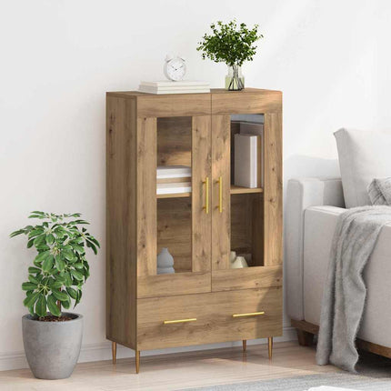 Skåp Artisan Ek 69,5 x 31 x 115 cm Konstruerat trä och glas