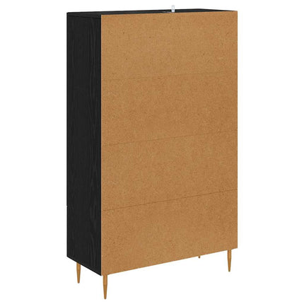 Skåp Svart Ek 69,5 x 31 x 115 cm Konstruerat trä och glas