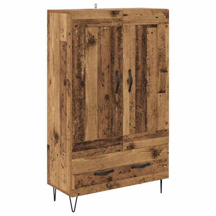 Skåp med låda Gammalt trä 69,5 x 31 x 115 cm Konstruerat trä